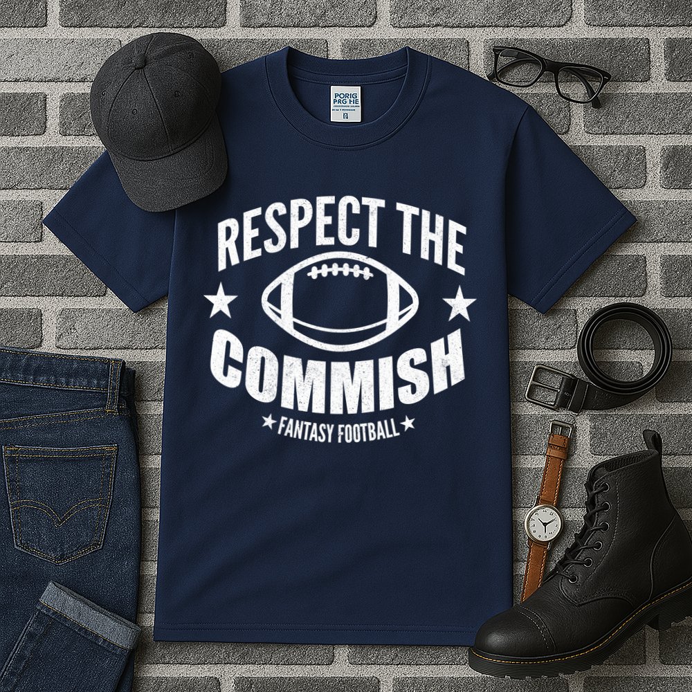 Respect The Commish Fantasy Football Tall T-Shirt