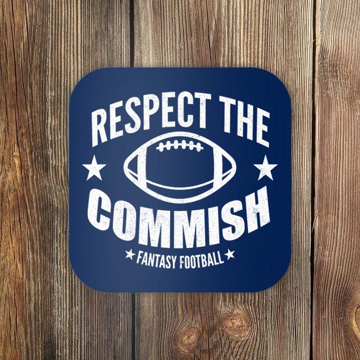 Respect The Commish Fantasy Football Coaster