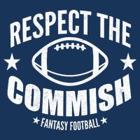 Respect The Commish Fantasy Football Drawstring Bag