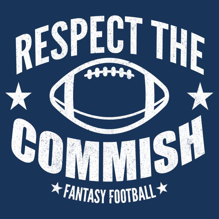 Respect The Commish Fantasy Football Drawstring Bag
