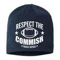 Respect The Commish Fantasy Football Sustainable Beanie