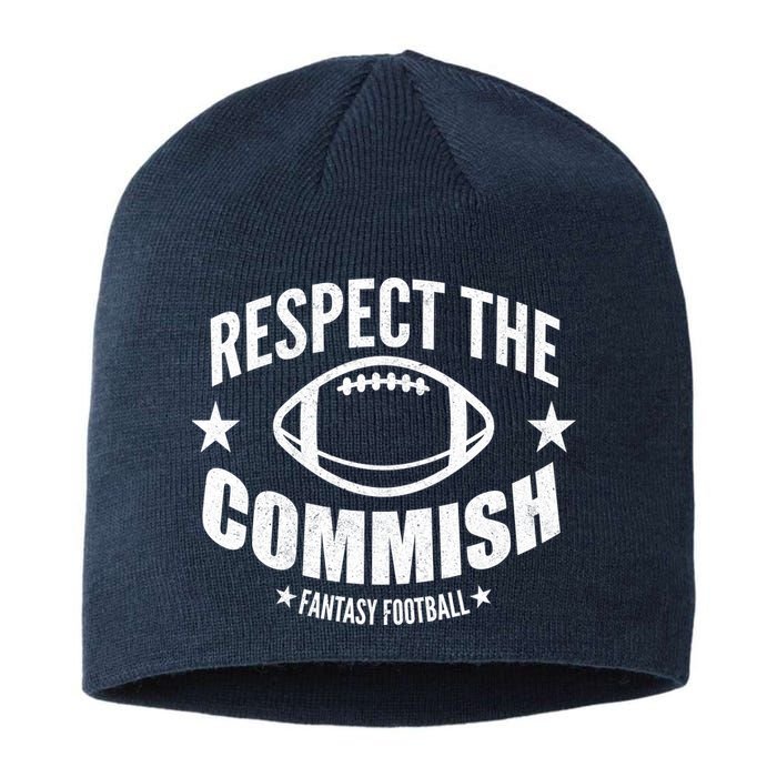 Respect The Commish Fantasy Football Sustainable Beanie