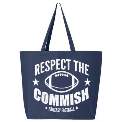 Respect The Commish Fantasy Football 25L Jumbo Tote