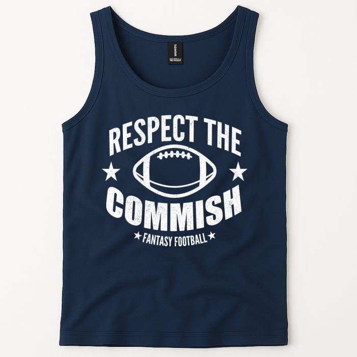 Respect The Commish Fantasy Football Tank Top