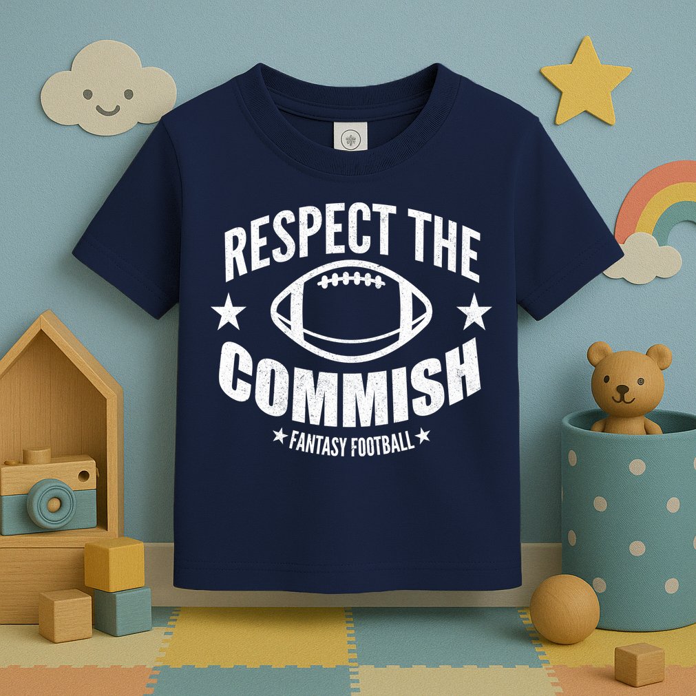 Respect The Commish Fantasy Football Toddler T-Shirt