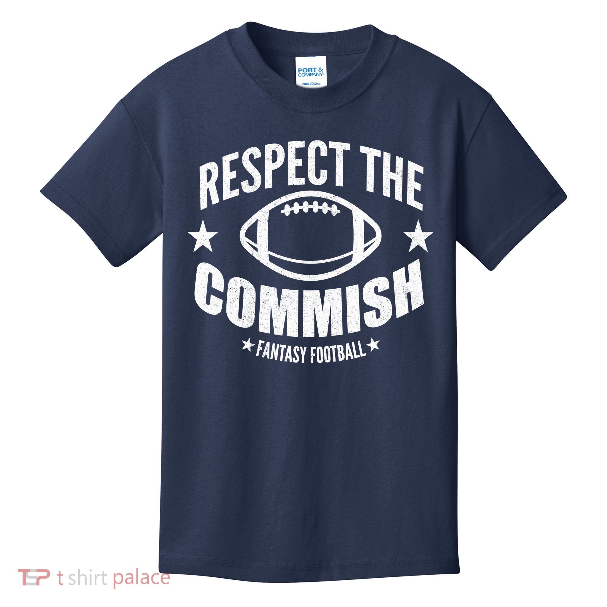Respect The Commish Fantasy Football Kids T-Shirt