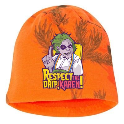 Respect The Drip Karen Funny Kati - Camo Knit Beanie