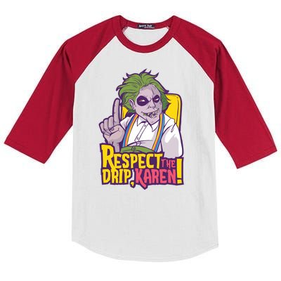 Respect The Drip Karen Funny Kids Colorblock Raglan Jersey