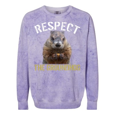 Respect The Groundhog Colorblast Crewneck Sweatshirt