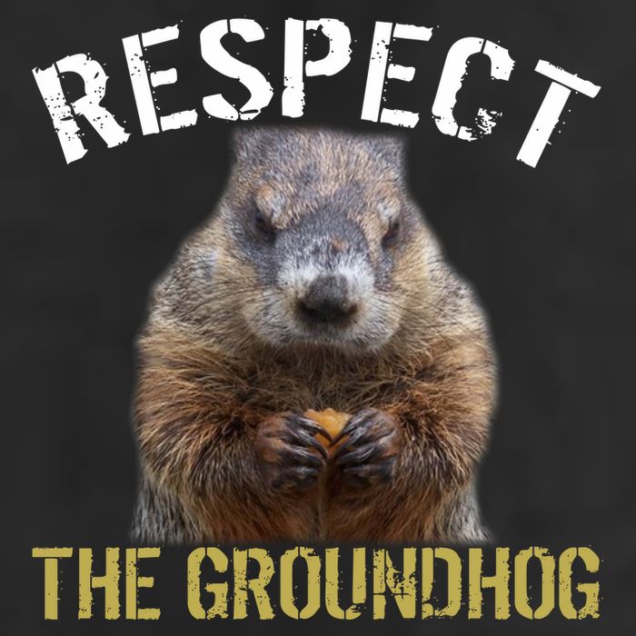 Respect The Groundhog 7 Panel Mesh Trucker Snapback Hat
