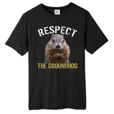 Respect The Groundhog Tall Fusion ChromaSoft Performance T-Shirt