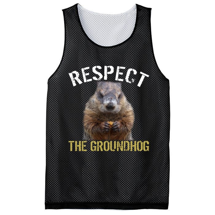 Respect The Groundhog Mesh Reversible Basketball Jersey Tank