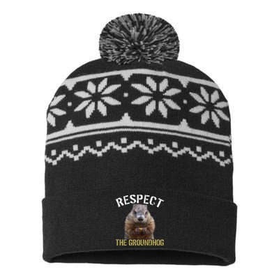 Respect The Groundhog USA-Made Snowflake Beanie