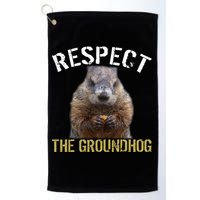 Respect The Groundhog Golf Towel