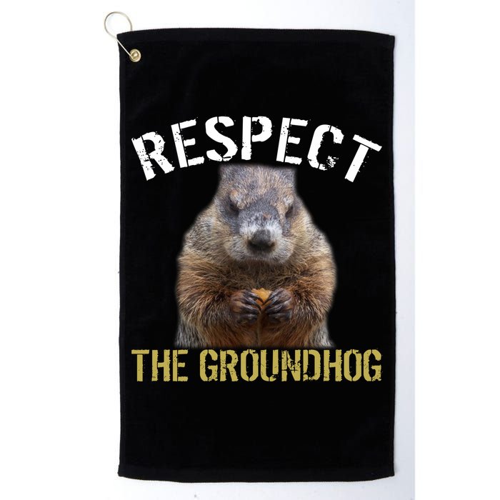 Respect The Groundhog Golf Towel