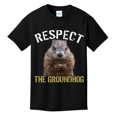 Respect The Groundhog Kids T-Shirt