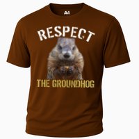 Respect The Groundhog Cooling Performance Crew T-Shirt