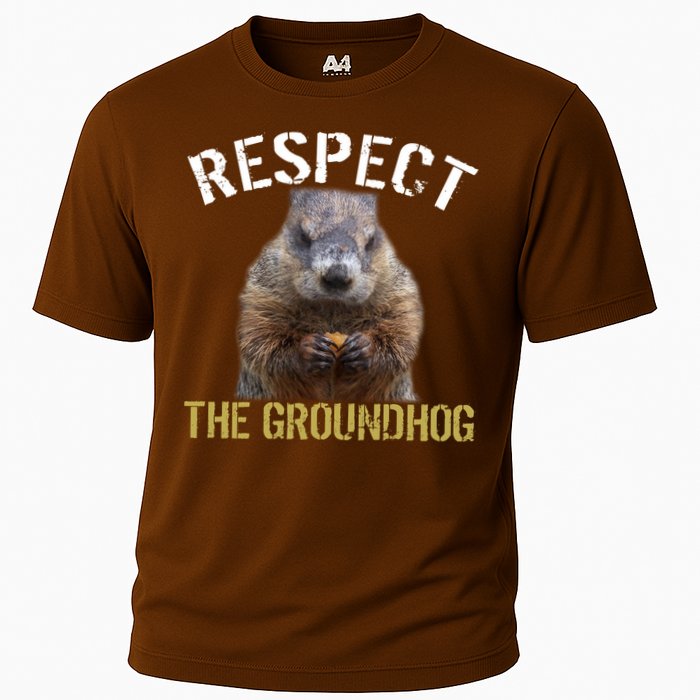 Respect The Groundhog Cooling Performance Crew T-Shirt