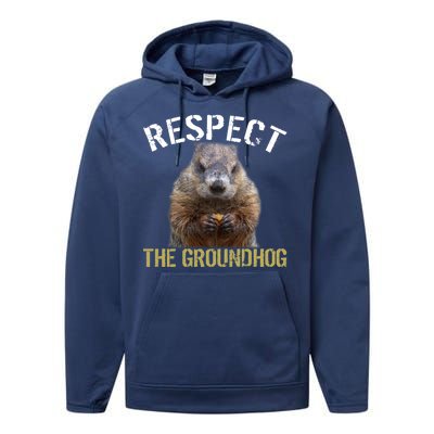 Respect The Groundhog Performance Fleece Hoodie