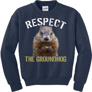 Respect The Groundhog Kids Sweatshirt