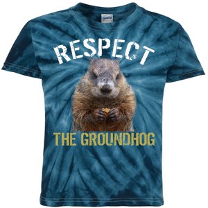 Respect The Groundhog Kids Tie-Dye T-Shirt