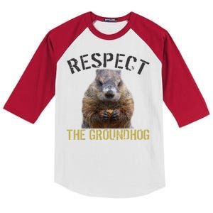 Respect The Groundhog Kids Colorblock Raglan Jersey