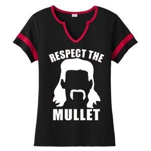 Respect The Mullet Ladies Halftime Notch Neck Tee