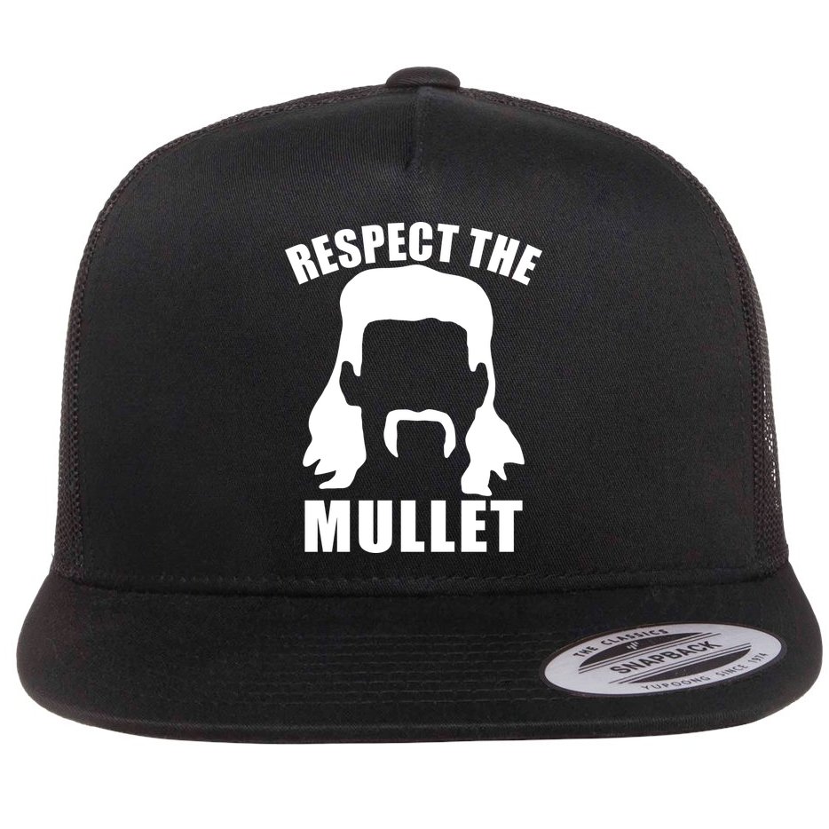 Respect The Mullet Flat Bill Trucker Hat