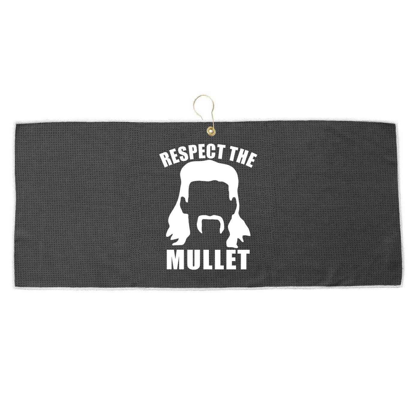 Respect The Mullet Large Microfiber Waffle Golf Towel