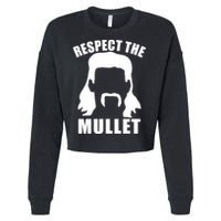 Respect The Mullet Cropped Pullover Crew