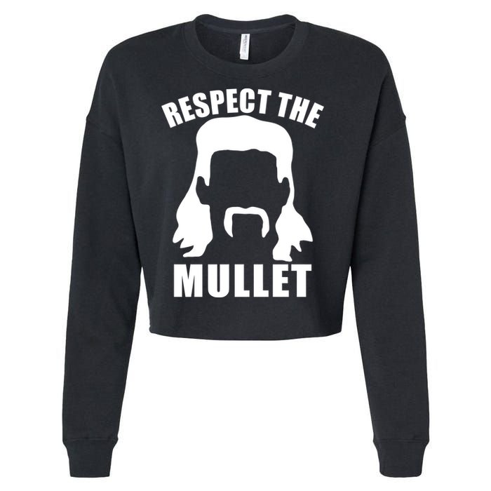 Respect The Mullet Cropped Pullover Crew