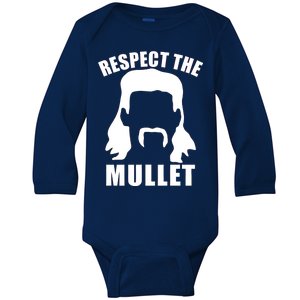 Respect The Mullet Baby Long Sleeve Bodysuit