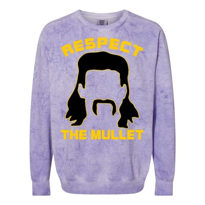 Respect The Mullet Hair Game Colorblast Crewneck Sweatshirt