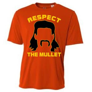 Respect The Mullet Hair Game Cooling Performance Crew T-Shirt