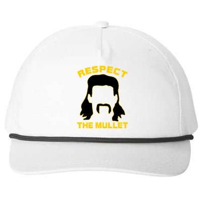 Respect The Mullet Hair Game Snapback Five-Panel Rope Hat