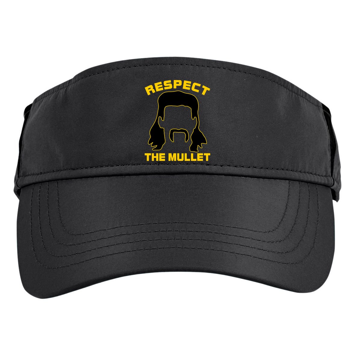 Respect The Mullet Hair Game Adult Drive Performance Visor