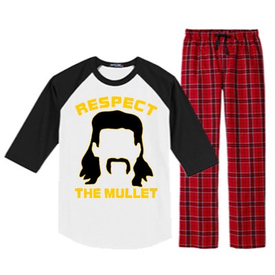 Respect The Mullet Hair Game Raglan Sleeve Pajama Set