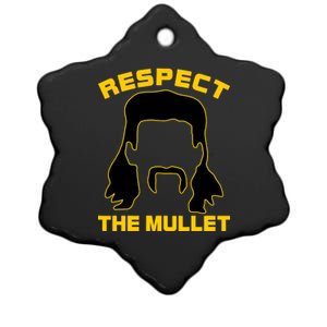 Respect The Mullet Hair Game Ceramic Star Ornament