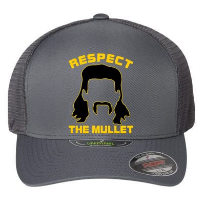 Respect The Mullet Hair Game Flexfit Unipanel Trucker Cap