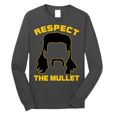 Respect The Mullet Hair Game Long Sleeve Shirt