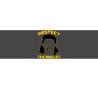 Respect The Mullet Hair Game Bumper Sticker