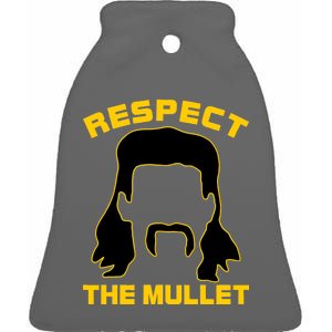 Respect The Mullet Hair Game Ceramic Bell Ornament