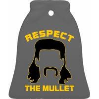 Respect The Mullet Hair Game Ceramic Bell Ornament