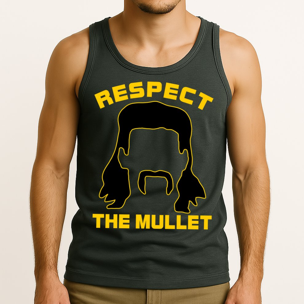 Respect The Mullet Hair Game Tank Top