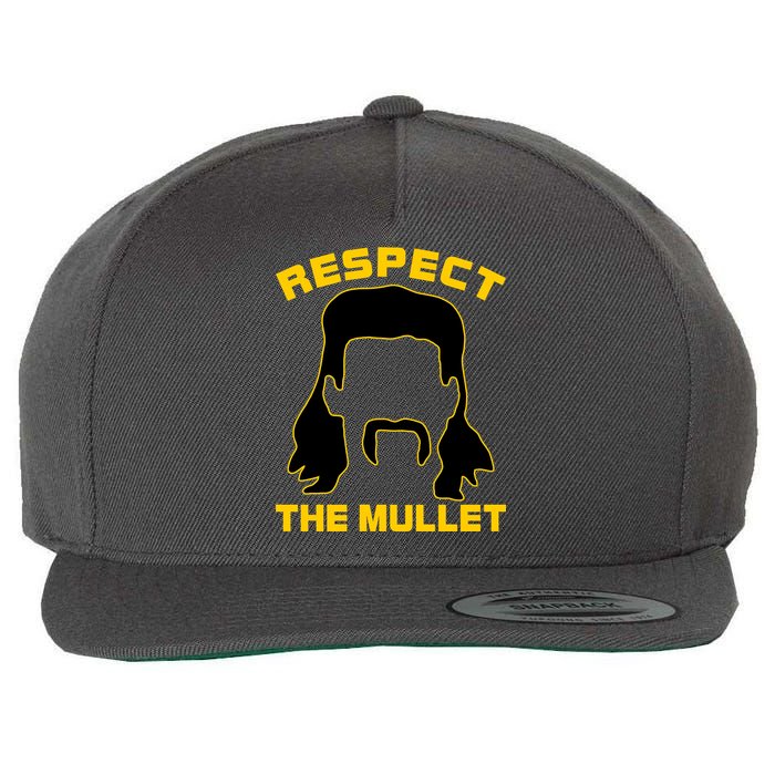 Respect The Mullet Hair Game Wool Snapback Cap