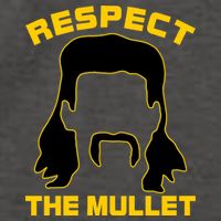 Respect The Mullet Hair Game Vector Backpack