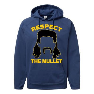 Respect The Mullet Hair Game Performance Fleece Hoodie