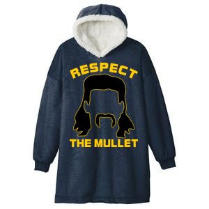 Respect The Mullet Hair Game Hooded Wearable Blanket