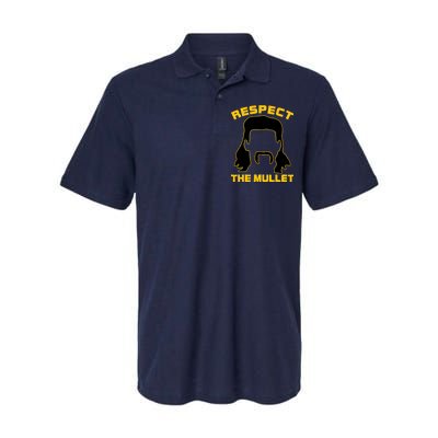 Respect The Mullet Hair Game Softstyle Adult Sport Polo