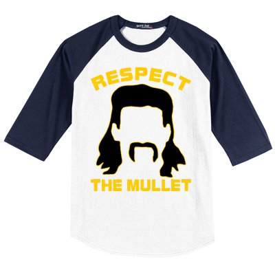 Respect The Mullet Hair Game Baseball Sleeve Shirt